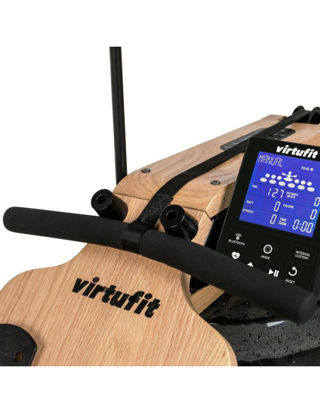 Virtufit elite drewniany wioślarz z oporem wodnym - drewno/dąb