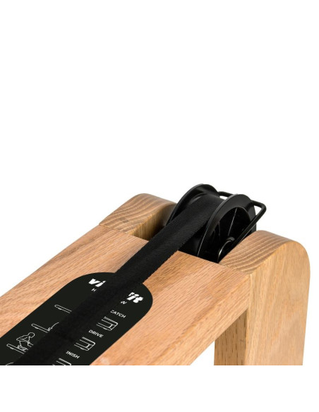 Virtufit elite drewniany wioślarz z oporem wodnym - drewno/dąb