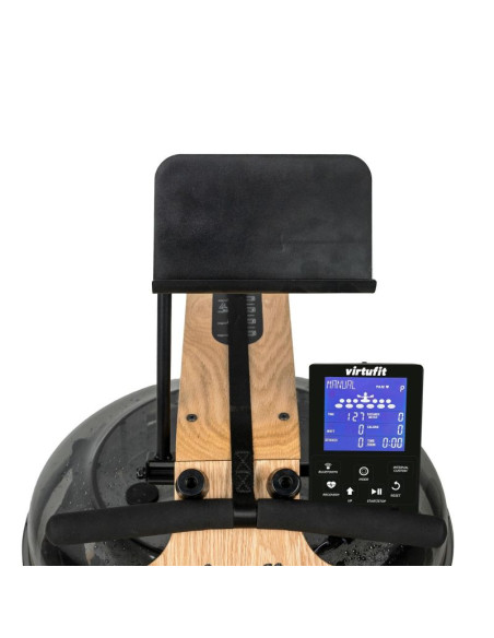 Virtufit elite drewniany wioślarz z oporem wodnym - drewno/dąb