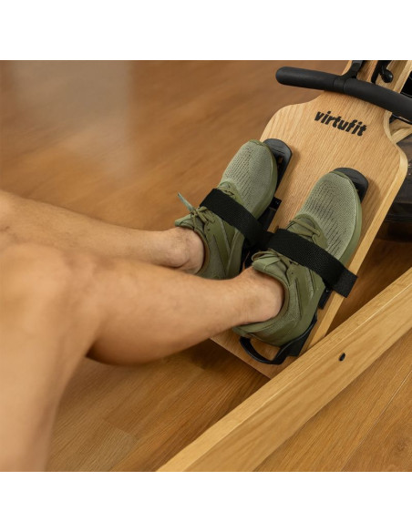 Virtufit elite drewniany wioślarz z oporem wodnym - drewno/dąb