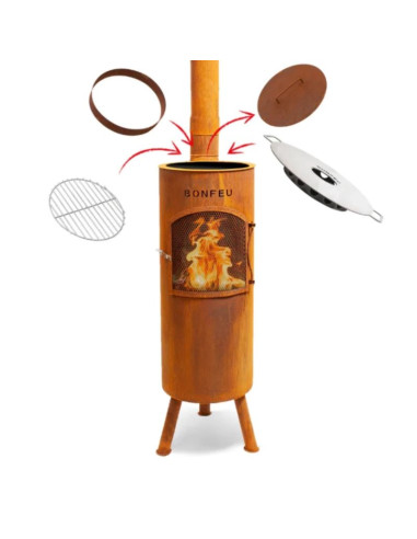 Bf kominek ogrodowy bongiano lp rdzawy