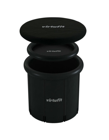 Virtufit wanna lodowa xxl - 375 litrów - antracyt - z akcesoriami