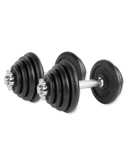 Virtufit regulowany zestaw hantli pro - zestaw sztangi - żeliwo - 1 x 15 kg