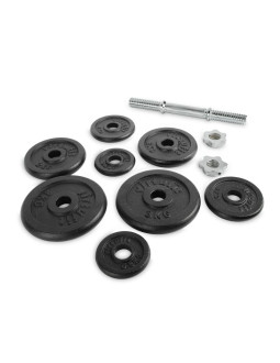 Virtufit regulowany zestaw hantli pro - zestaw sztangi - żeliwo - 1 x 15 kg 2