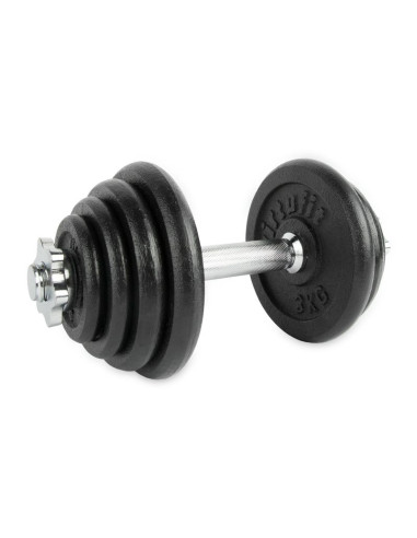 Virtufit regulowany zestaw hantli pro - zestaw sztangi - żeliwo - 1 x 15 kg