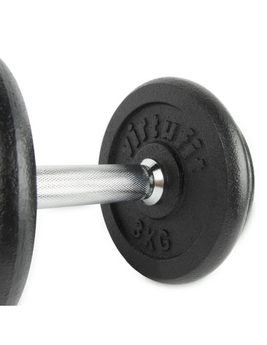 Virtufit regulowany zestaw hantli pro - zestaw sztangi - żeliwo - 1 x 15 kg