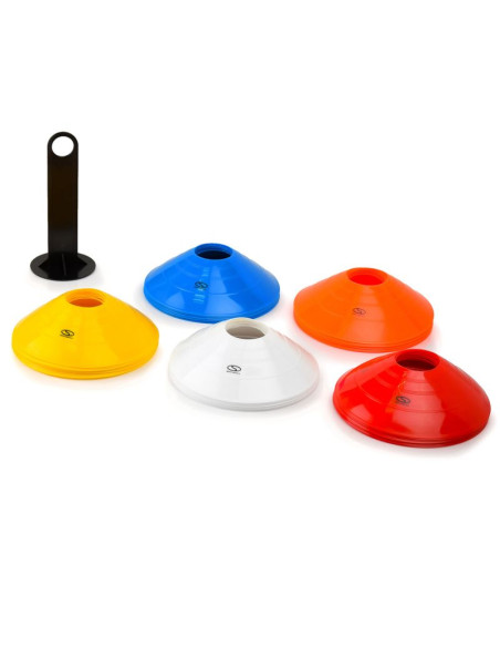 Pachołki talerzyki stożkowe 50szt. + stojak / tt50-19multi