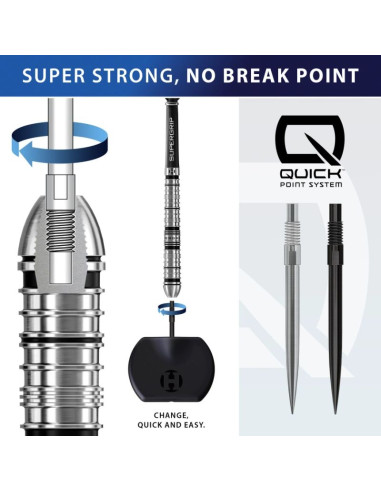 Końcówki harrows quick point silver