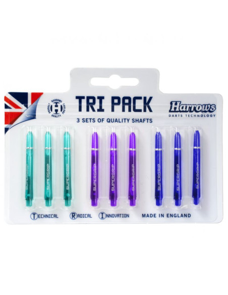 Shafty harrows tri pack supergrip 3x3 kolorowe
