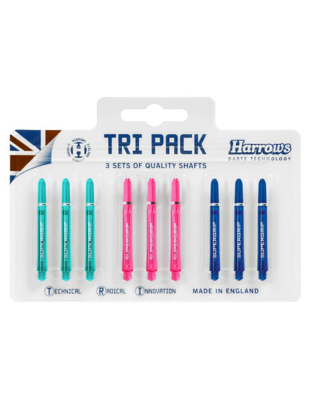 Shafty harrows tri pack supergrip 3x3 kolorowe