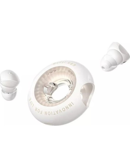 Bezprzewodowe słuchawki douszne vention donut-shaped bt 5.3 ipx4 białe