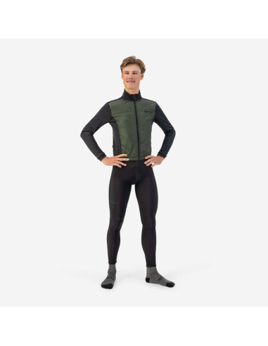 Rogelli kurtka zimowa wadded ii zielono-czarna 2xl