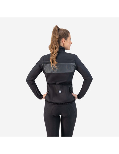 Rogelli kurtka zimowa damska attq szaro-czarna l