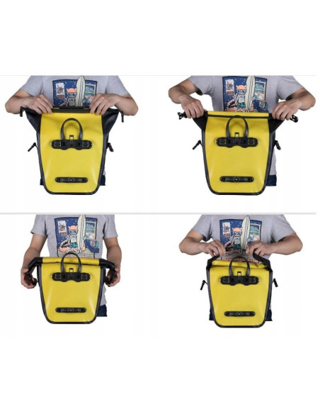 Rockbros torba na bagażnik boczna as-003-1y żółta