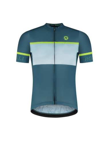 Rogelli koszulka hero ii niebiesko-limonkowa 3xl