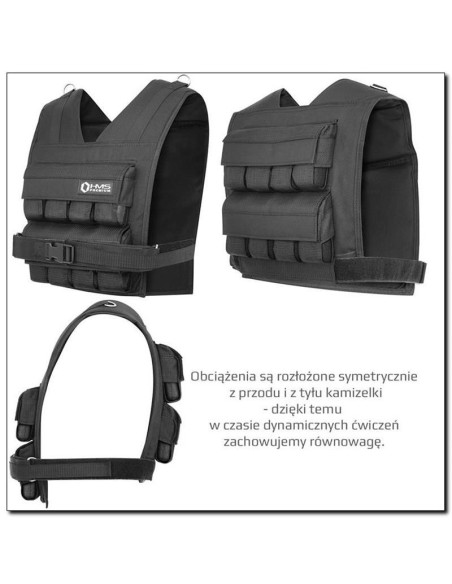 Kamizelka treningowa z obciążeniem 16kg cordura hms kto16