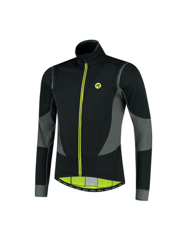 Rogelli kurtka zimowa brave czarno-fluorowa m