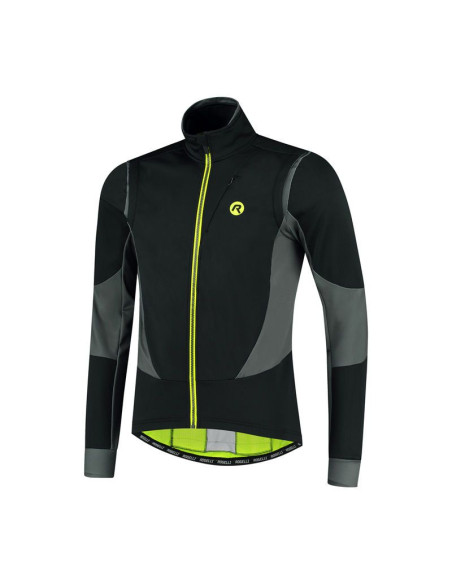 Rogelli kurtka zimowa brave czarno-fluorowa m