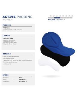 Rogelli spodenki damskie core czarn-niebieskie 2xl 2