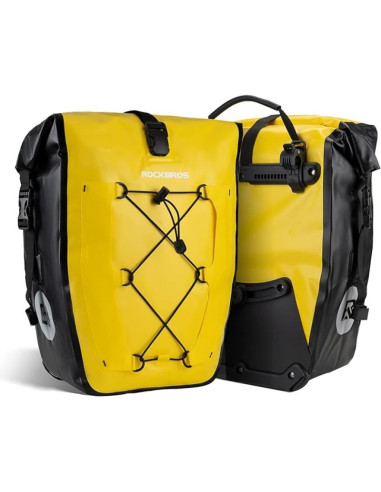 Rockbros torba na bagażnik wodoodporna żółta