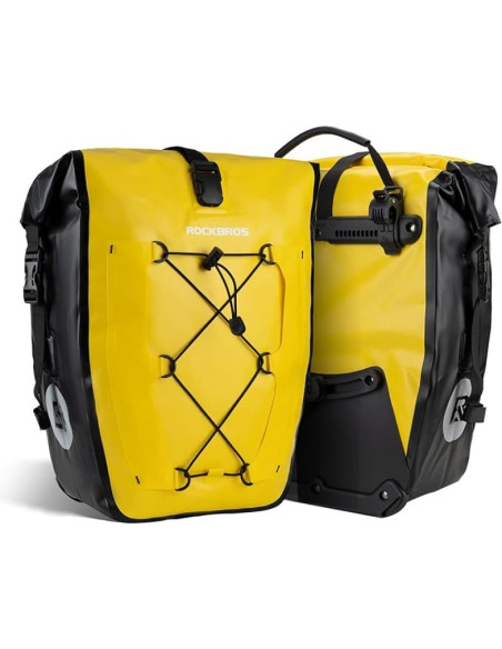 Rockbros torba na bagażnik wodoodporna żółta