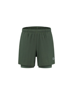 Rogelli spodenki 2w1 essential zielone 2xl