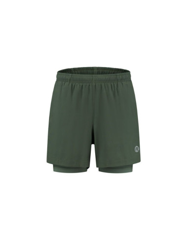 Rogelli spodenki 2w1 essential zielone 3xl