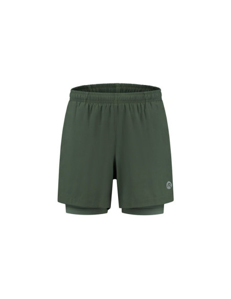 Rogelli spodenki 2w1 essential zielone xl