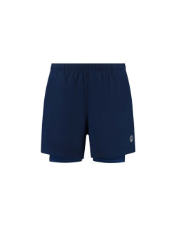 Rogelli spodenki 2w1 essential niebieskie 2xl