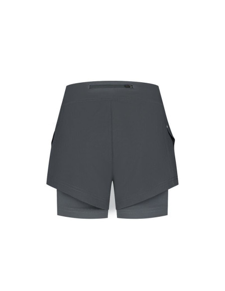 Rogelli spodenki damskie 2w1 essential szare m