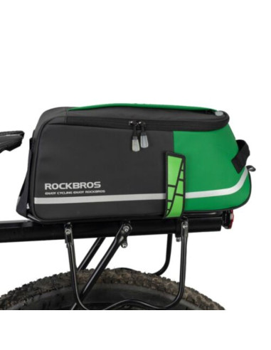 Rockbros torba rowerowa a20 czarno-zielona