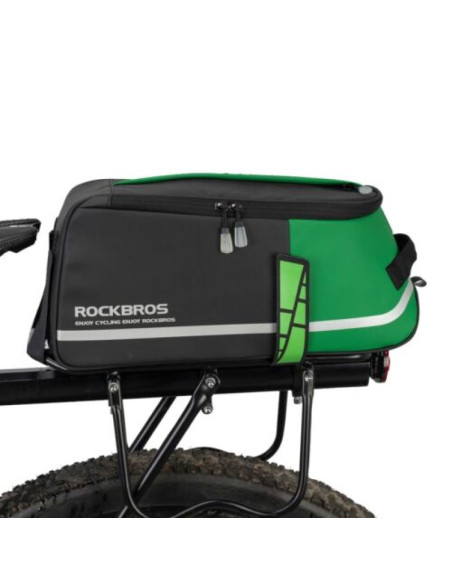Rockbros torba rowerowa a20 czarno-zielona