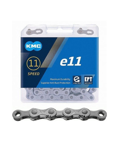 Kmc łańcuch e10 elektryk ept 122 ogniw srebrny box