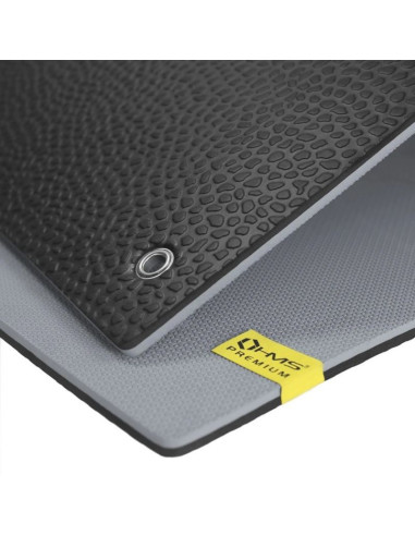 Mata fitness klubowa z otworami hms mfk03 szaro-czarna