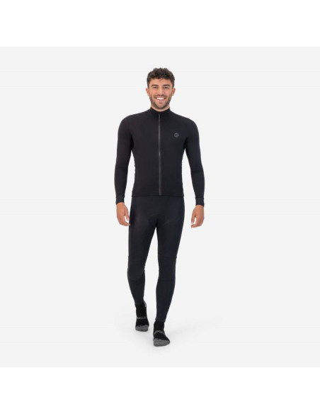 Rogelli koszulka dł. rękaw distance czarna l