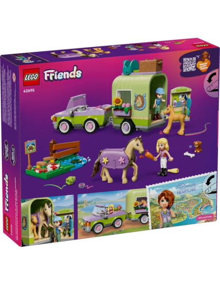 Lego friends 42695 przyczepa do przewozu źrebaków