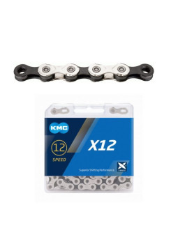 Kmc łańcuch x12 126 ogniw srebrno czarny box