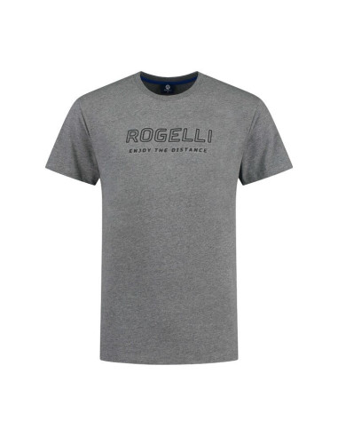 Rogelli t-shirt męski logo szary m