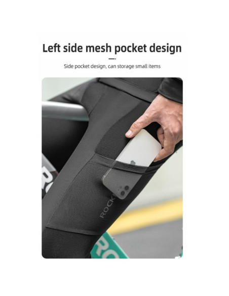 Rockbros spodnie rowerowe ocieplane czarne 2xl