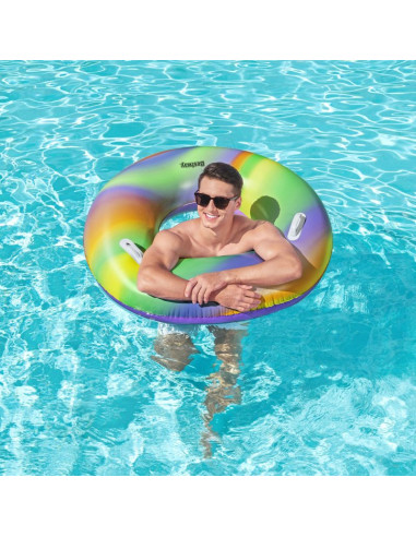 Koło dmuchane bestway 36352 rainbow swim tube