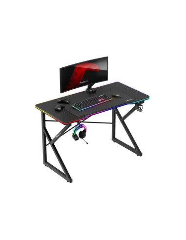 Biurko gamingowe huzaro hero 1.7 rgb black