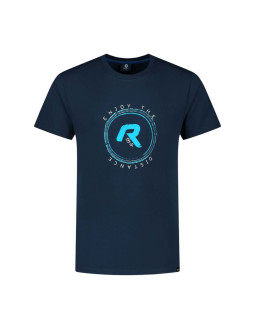 Rogelli t-shirt męski graphic granatowy l