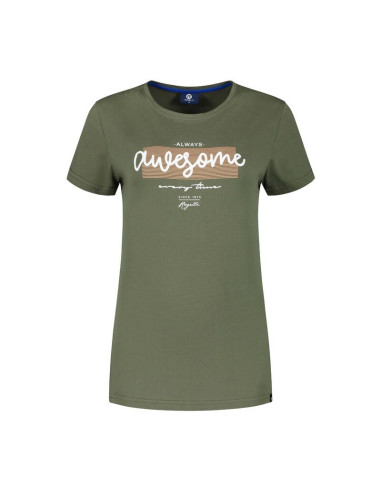 Rogelli t-shirt damski graphic zielony m