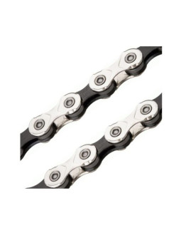 Kmc łańcuch x10'116 ogniw srebrno czarny folia