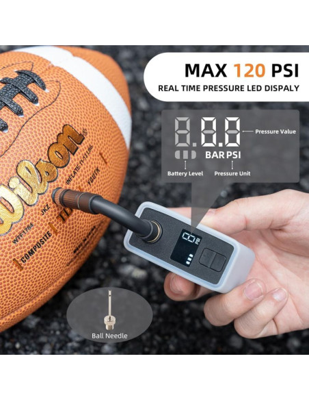 Rockbros pompka elektryczna mini as1 pro 120 psi