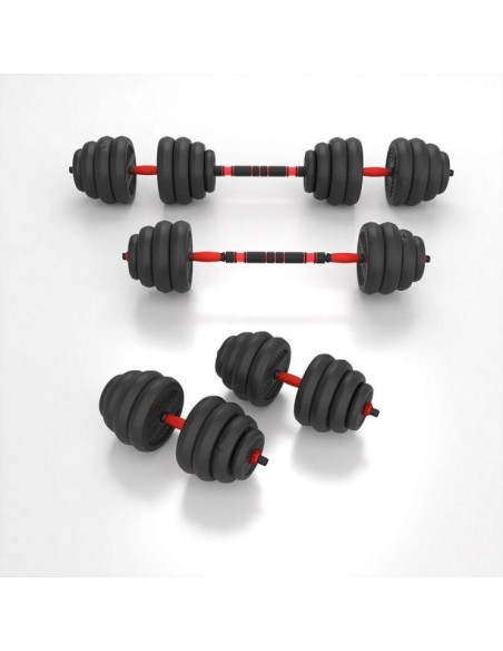 Zestaw ciężarów 6w1 hms sgn140 (sztanga, sztangielki i kettlebell) 40kg