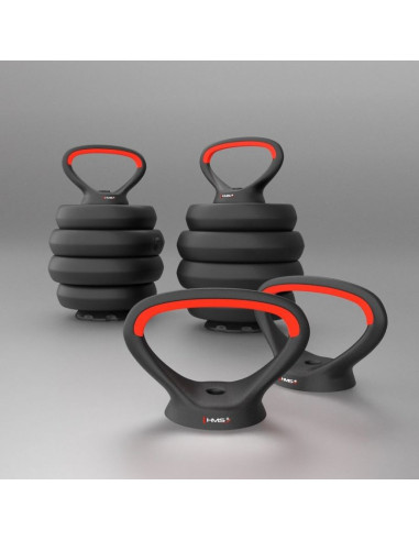 Zestaw ciężarów 6w1 hms sgn140 (sztanga, sztangielki i kettlebell) 40kg