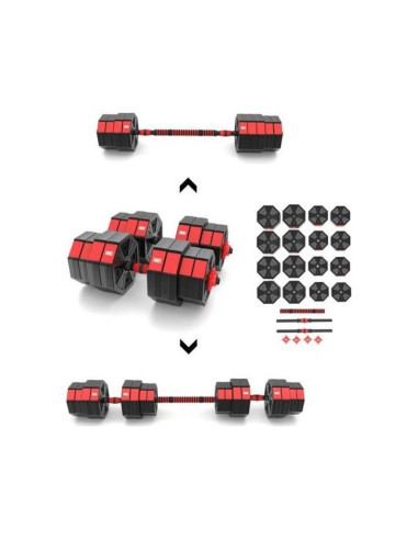 Sztangielka kompozytowa hms sgc40 40kg + sztanga