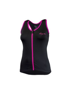 Rogelli top damski abbey czarno-różowy xl 2