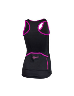 Rogelli top damski abbey czarno-różowy 2xl